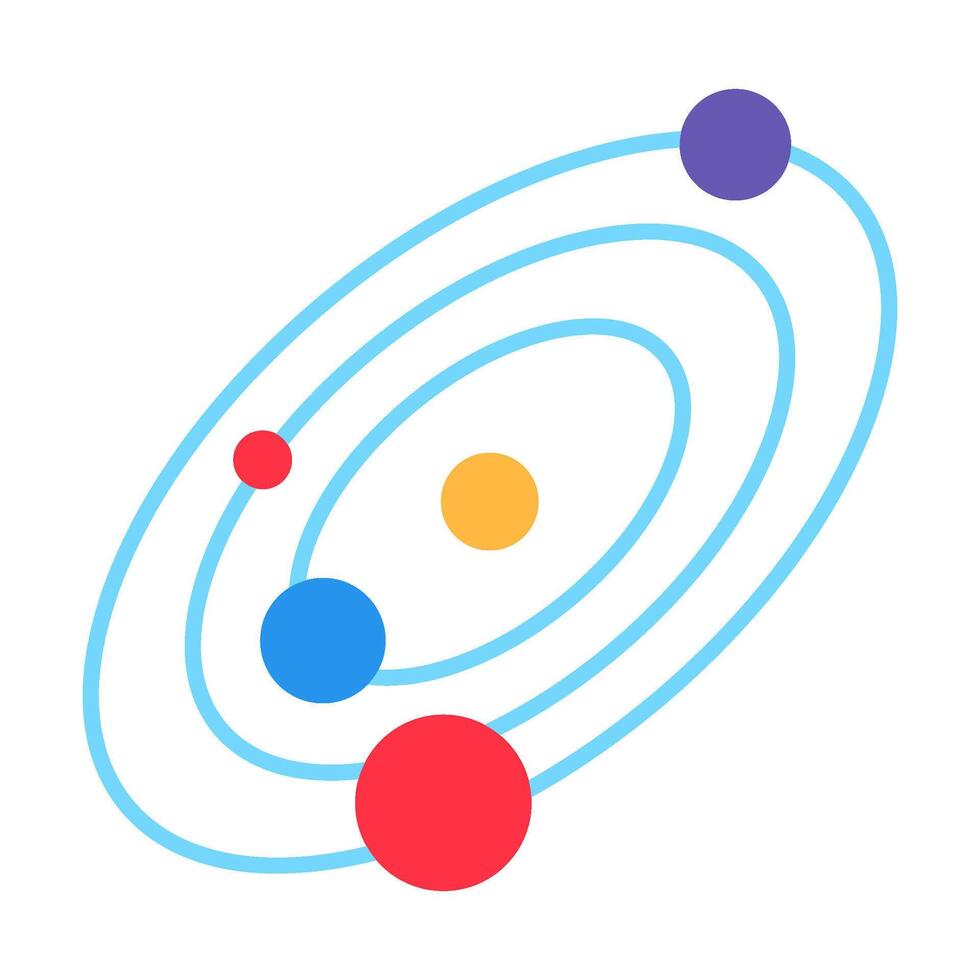 planetair model- hemel- dans in een baan om de aarde planeten vector