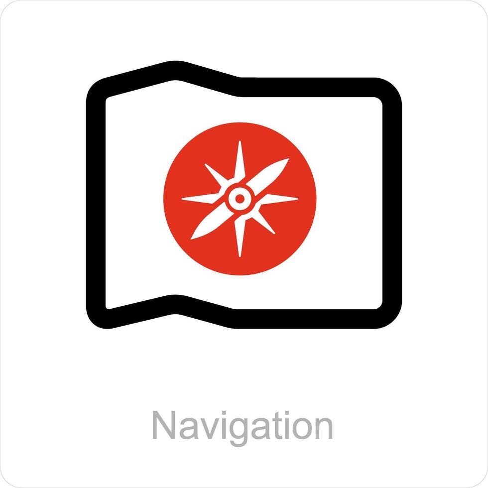 navigatie en pijl icoon concept vector