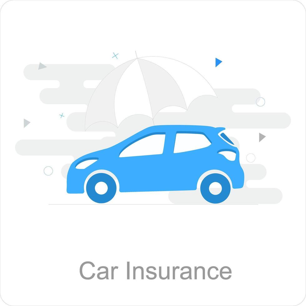auto verzekering en veiligheid icoon concept vector