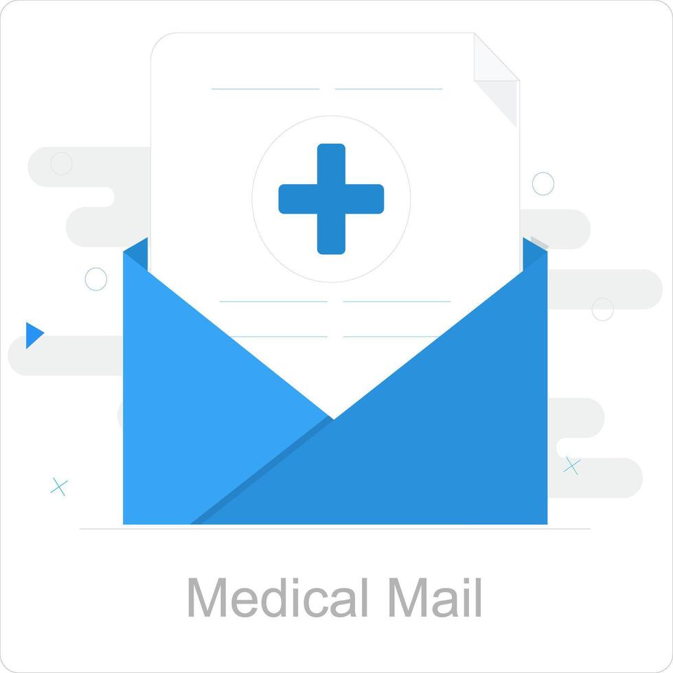 medisch mail en Gezondheid icoon concept vector