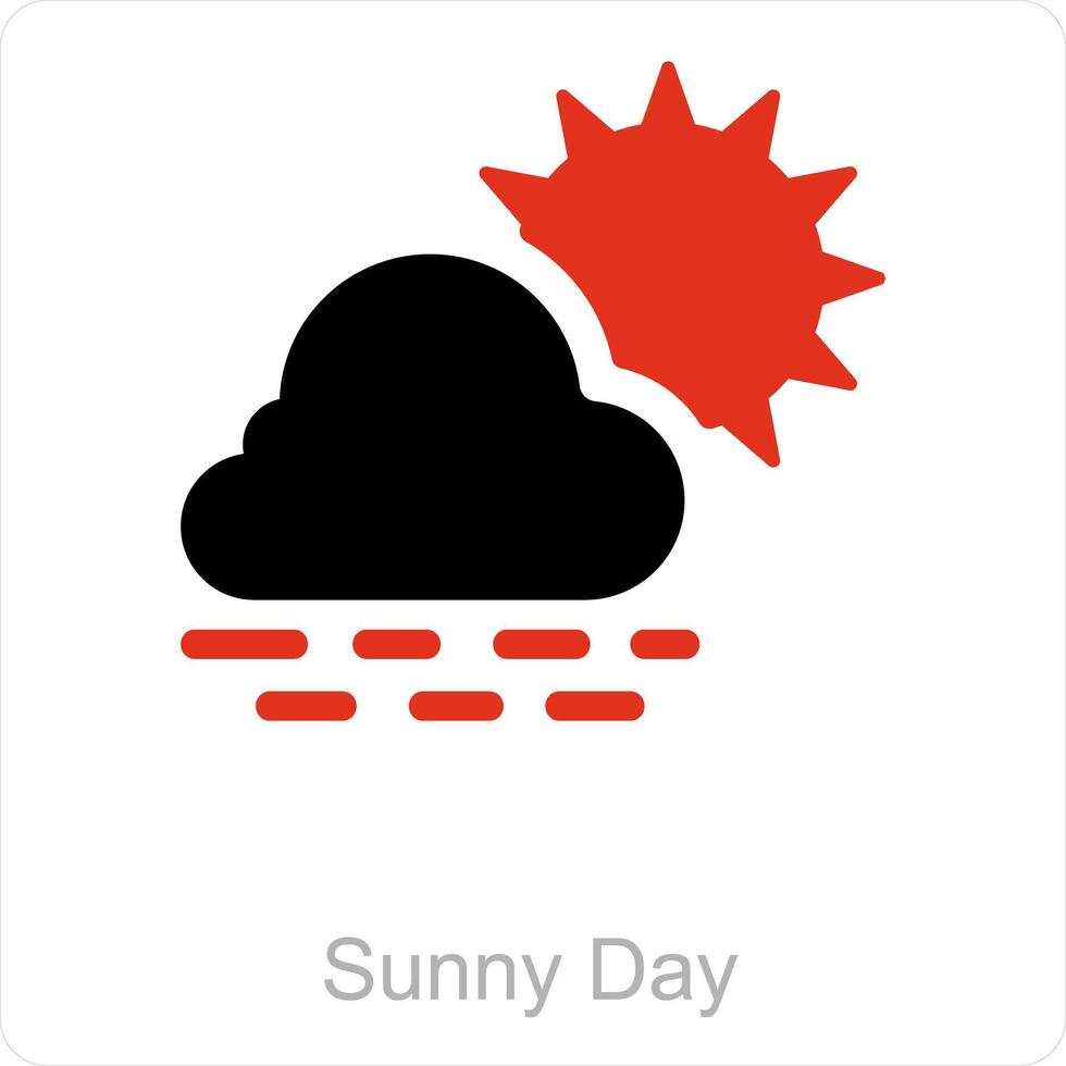 zonnig dag en weer icoon concept vector