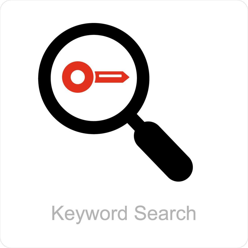 trefwoord zoeken en zoeken icoon concept vector