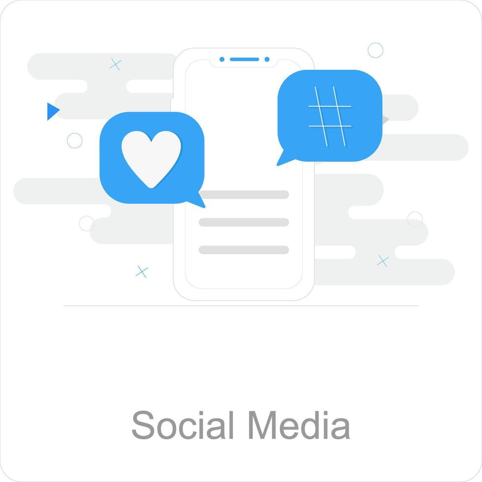 sociaal media en app icoon concept vector