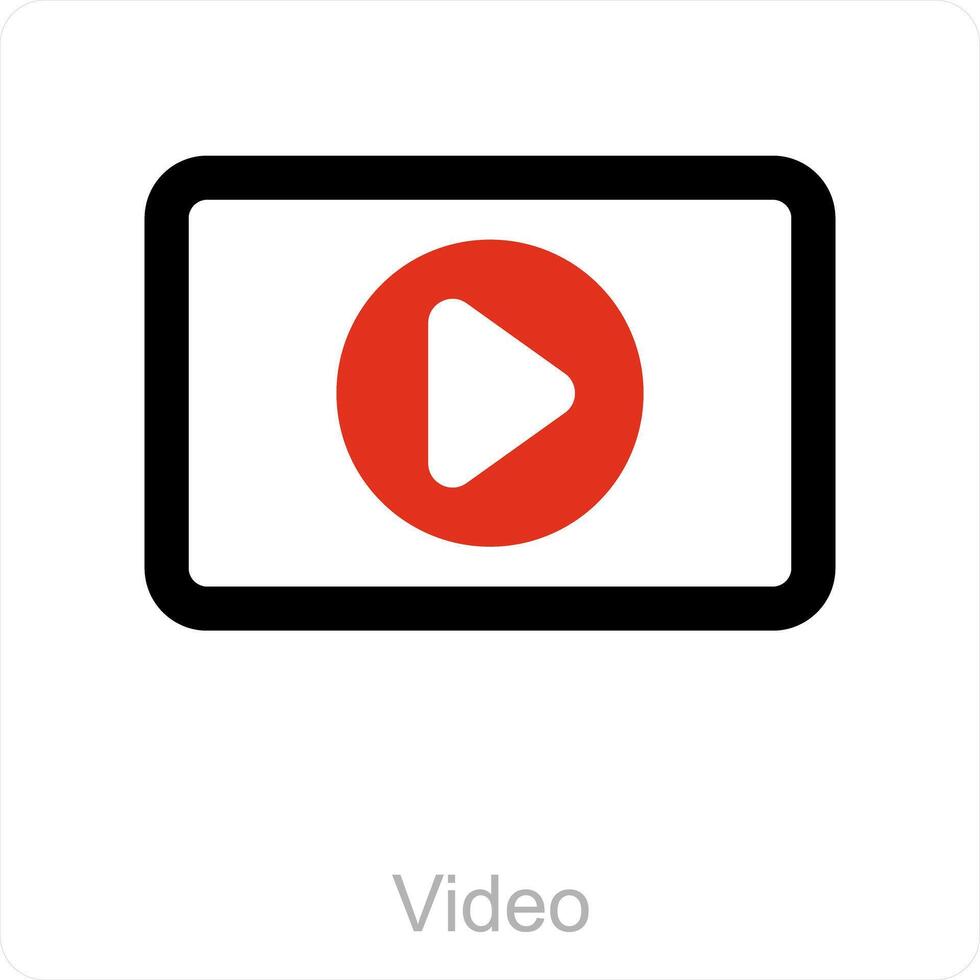video en geluid icoon concept vector