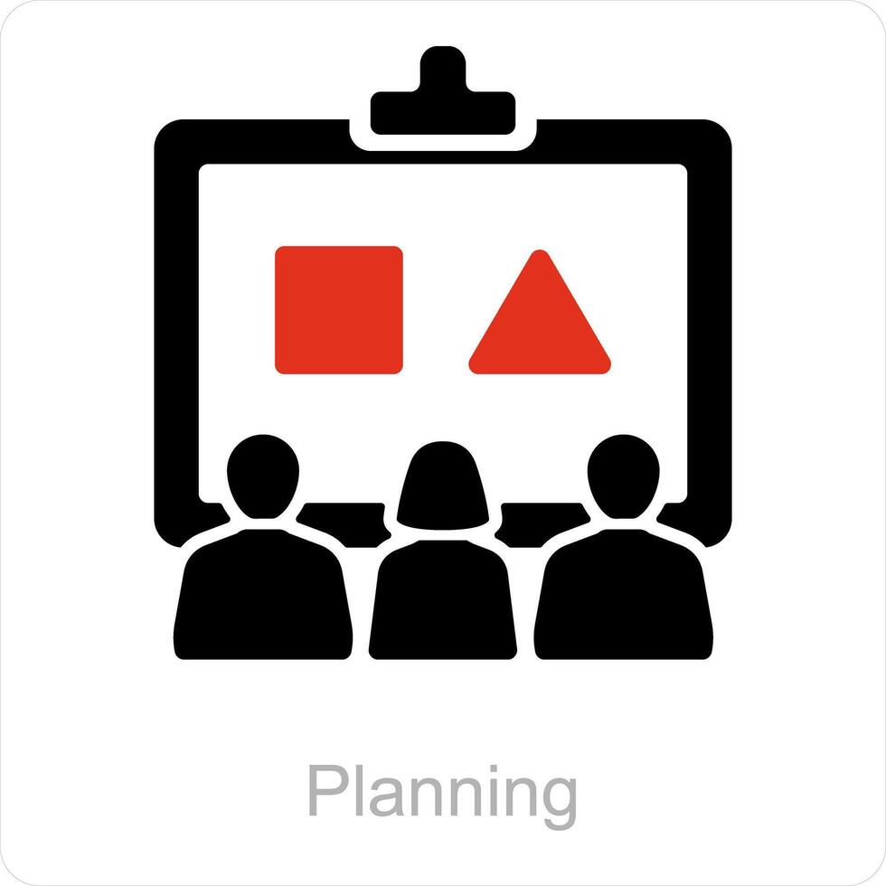 planning en plan icoon concept vector