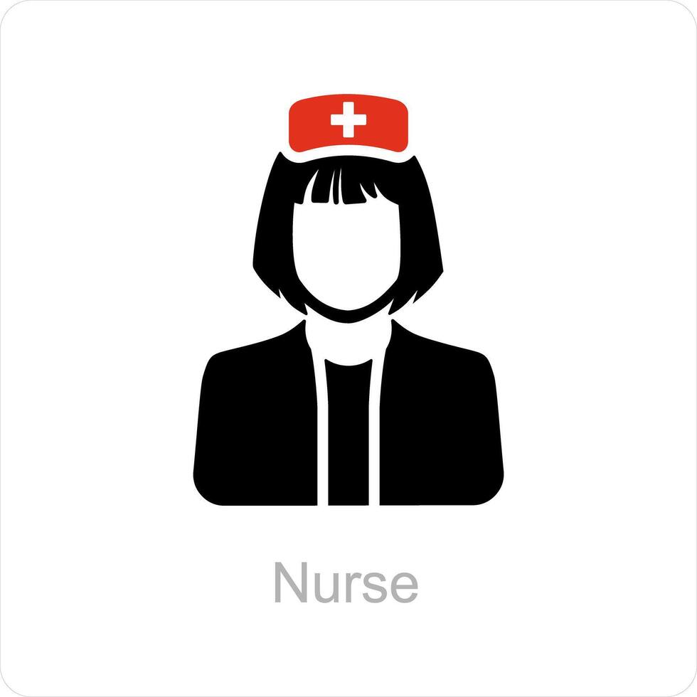 verpleegster en Gezondheid zorg icoon concept vector