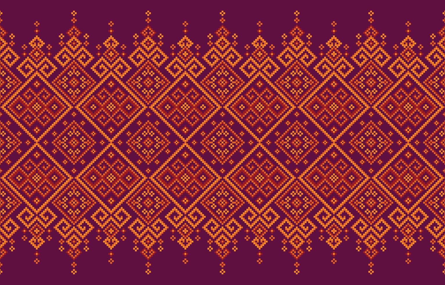 etnisch geometrie patroon retro textiel ikat vector grafisch patroon mooi achtergrond ontwerp door retro meetkundig Indisch kleding stof kleurrijk ornament Afrikaanse afdrukken aztec kruissteek kruis tapijt.