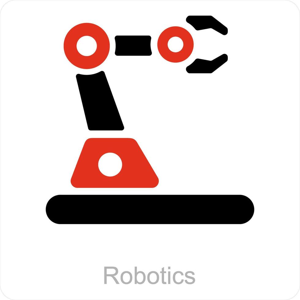 robot en machine icoon concept vector