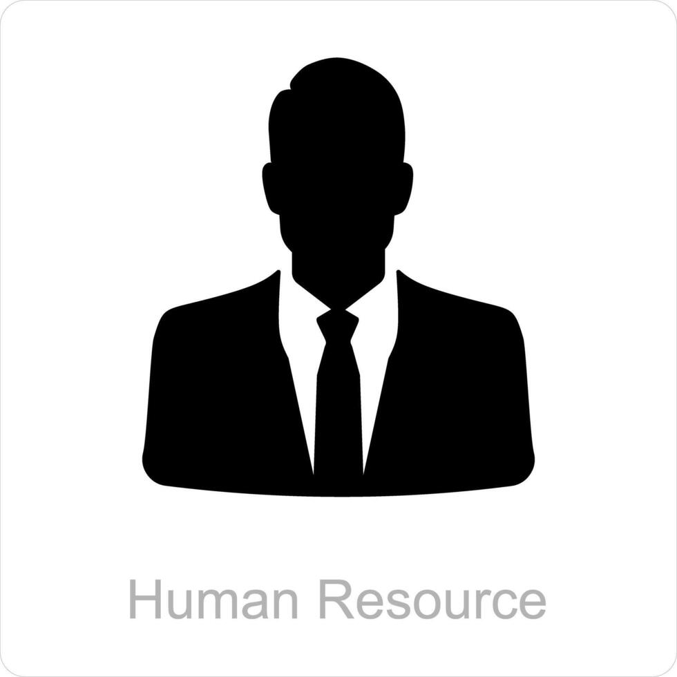 menselijk hulpbron en leider icoon concept vector
