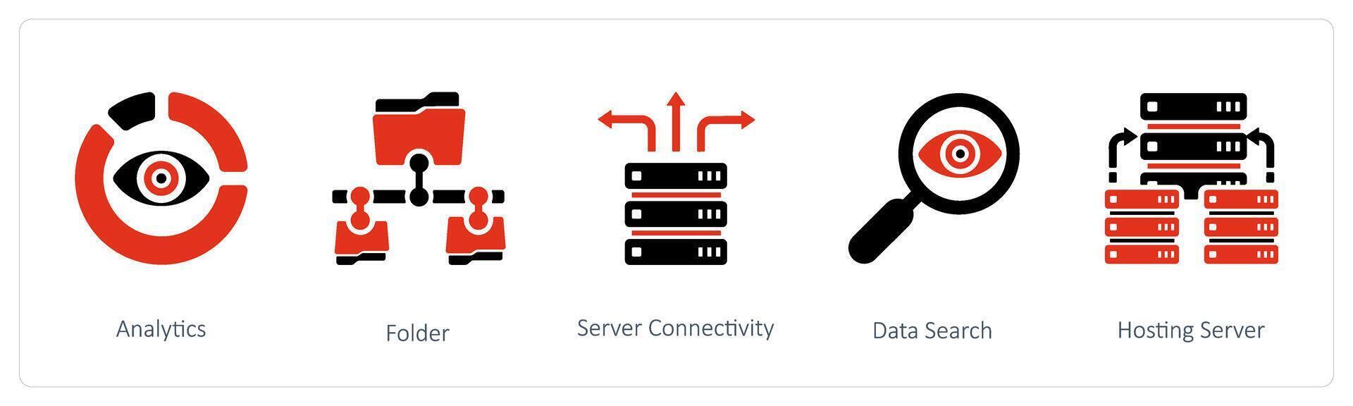 analyse, map en server connectiviteit vector