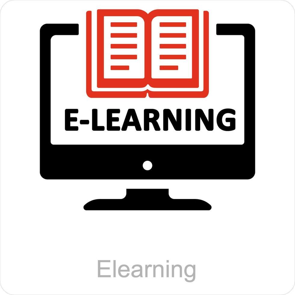 e aan het leren en onderwijs icoon concept vector
