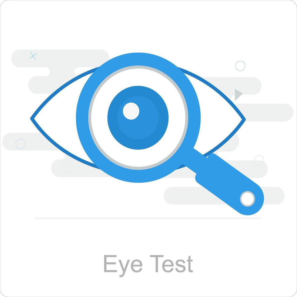 oog test en visie icoon concept vector