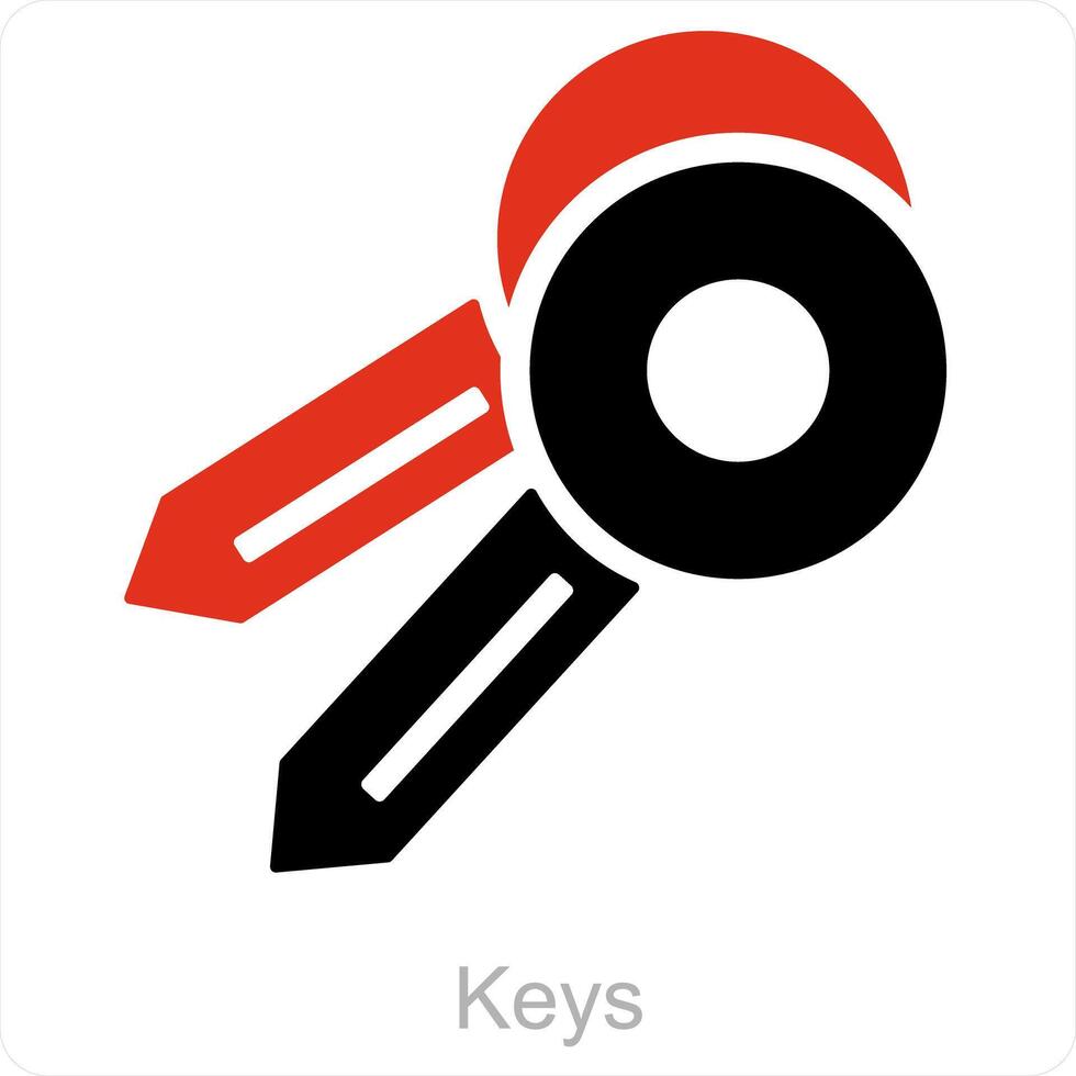 sleutels en toegang icoon concept vector