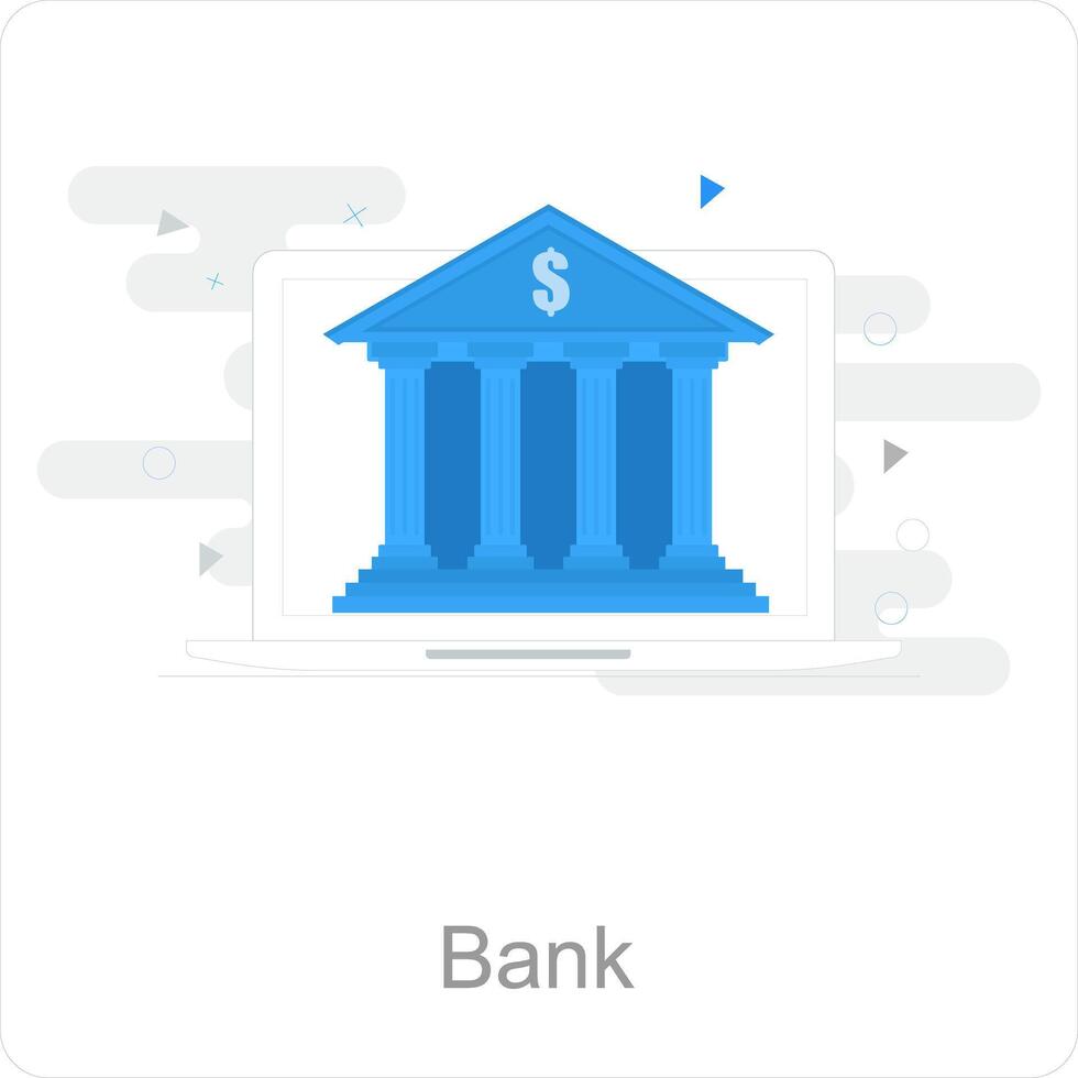 bank en geld icoon concept vector