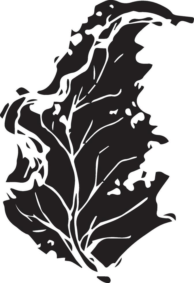 schetsen tekening van een berk blad in zwart en wit schets. wijnoogst combinatie van berk blad. vector