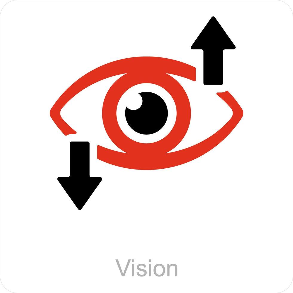 visie en oog icoon concept vector