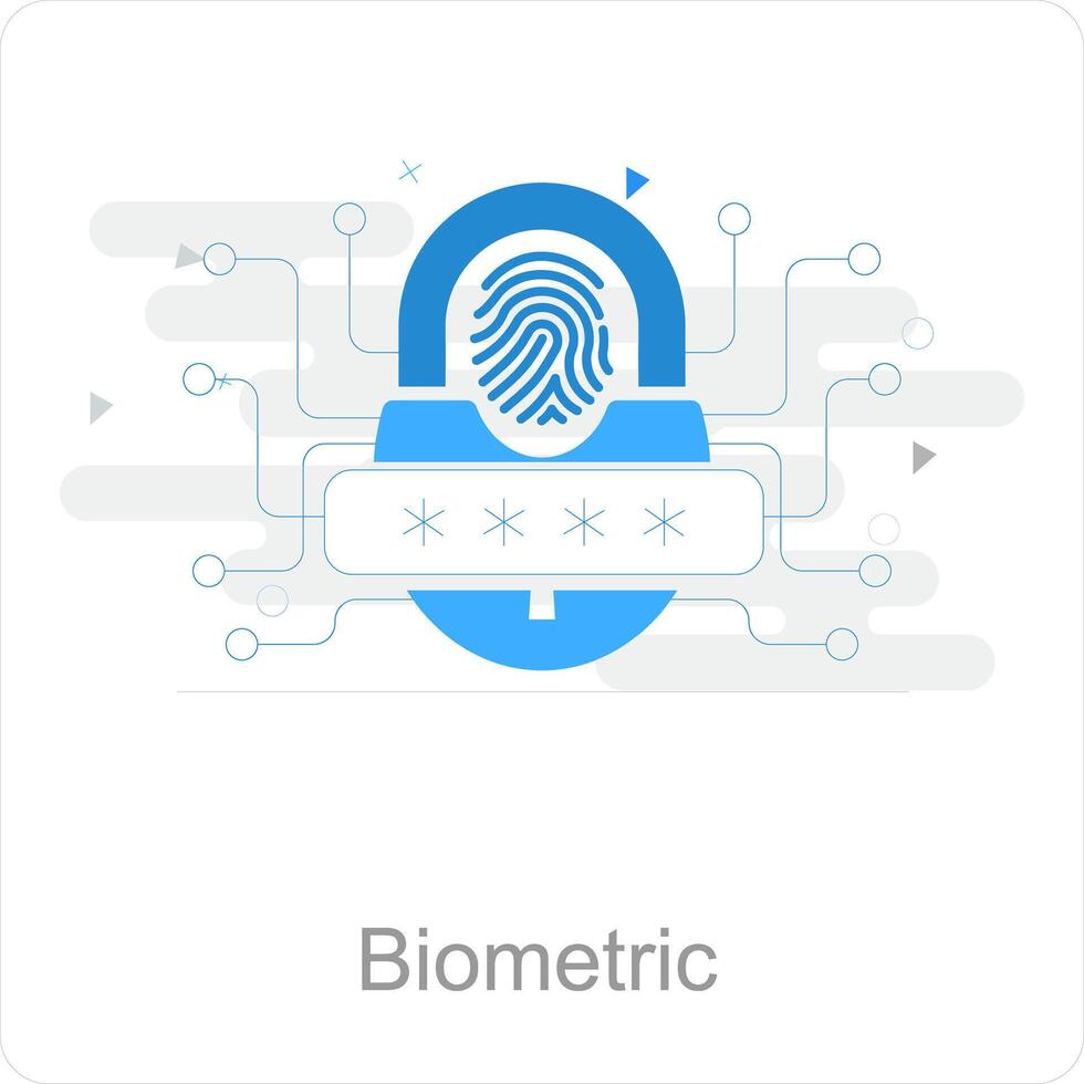 biometrisch en ID kaart icoon concept vector