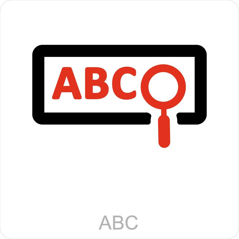 zoeken abc en onderwijs icoon concept vector