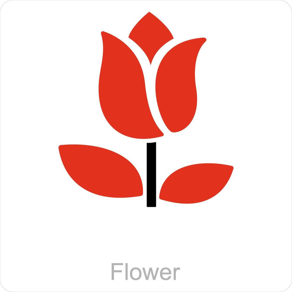 bloem en natuur icoon concept vector