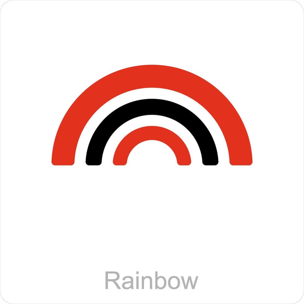 regenboog en weer icoon concept vector