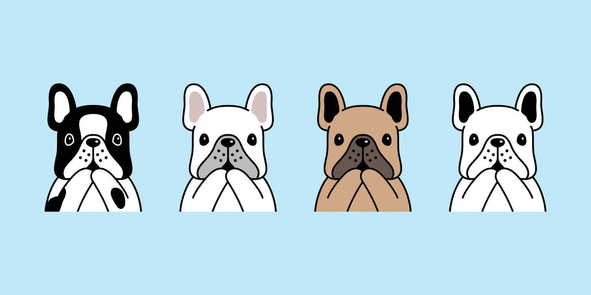 hond vector Frans bulldog icoon huisdier puppy tekenfilm karakter illustratie symbool tekening ontwerp