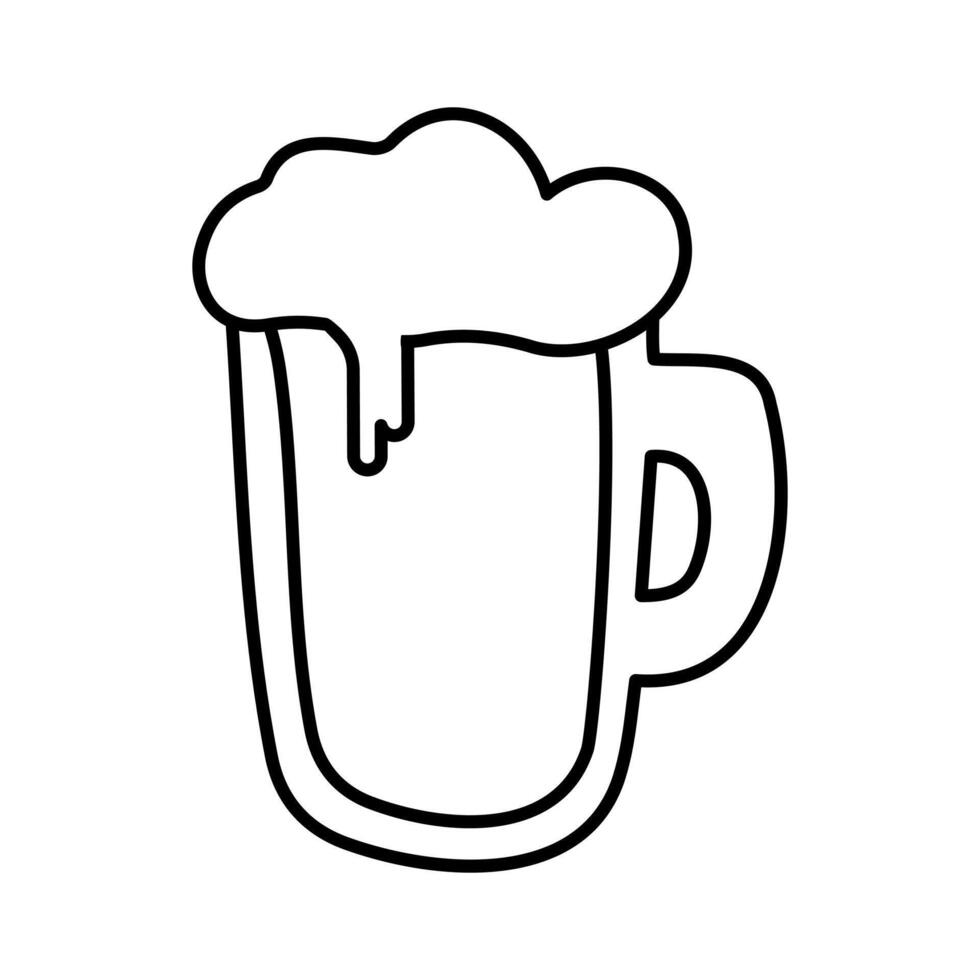 een glas van bier Bij de bar Aan st. Patrick dag vector
