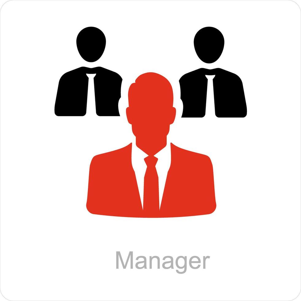 manager en bedrijf icoon concept vector