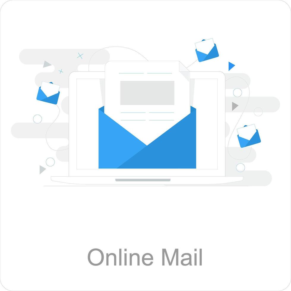 online mail en e-mail icoon concept vector