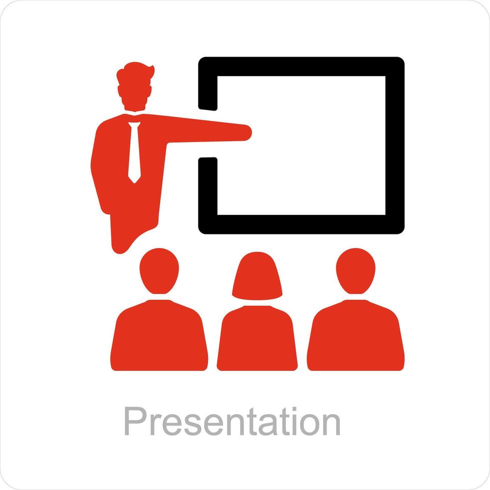 presentatie en bedrijf icoon concept vector