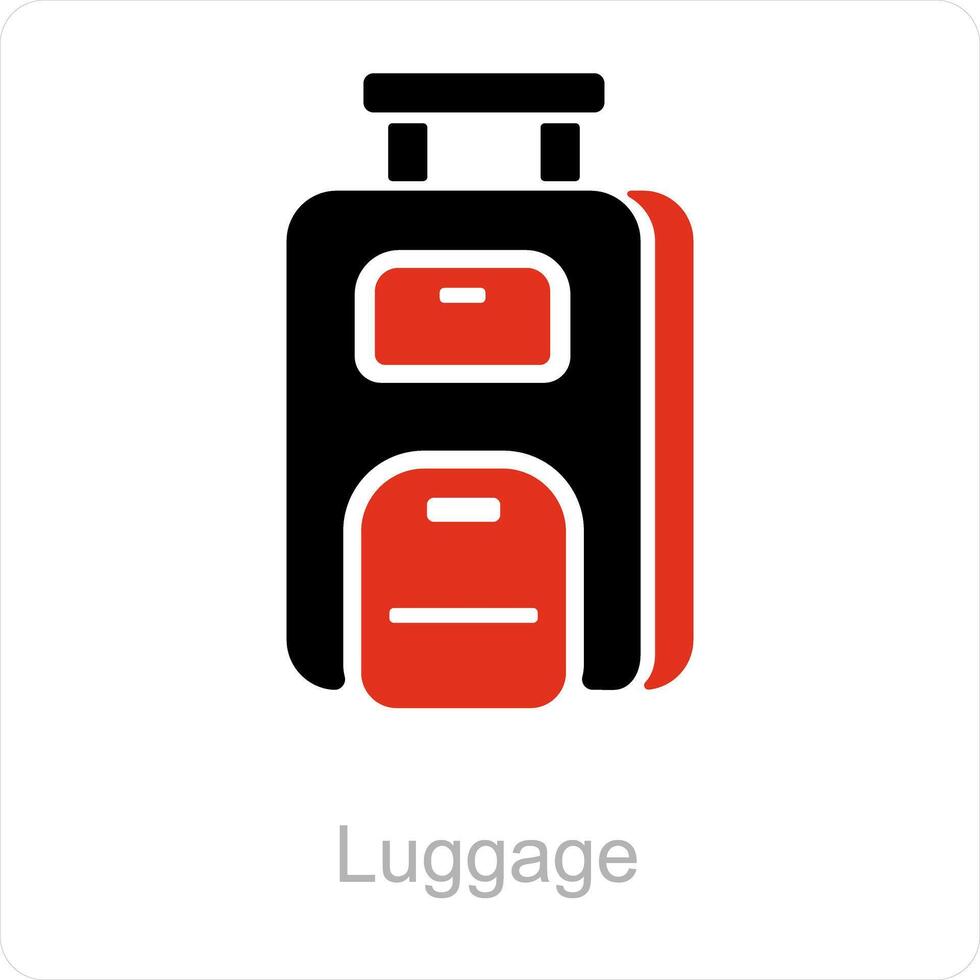 bagage en zak icoon concept vector