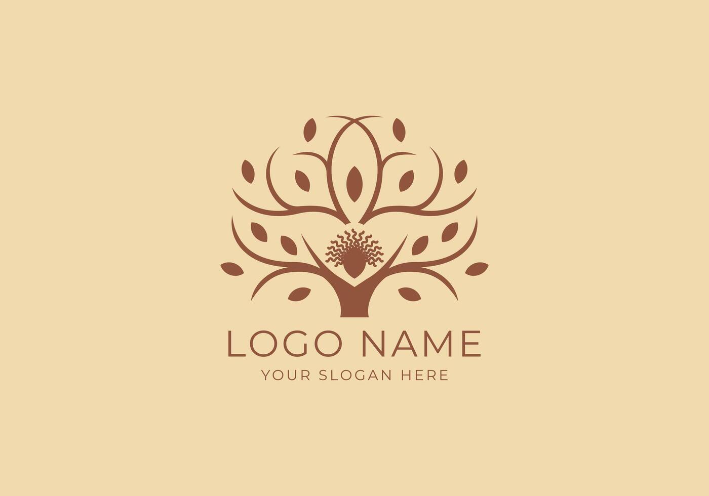 logo Dames stijgen hand- met botanisch concept. natuur, vrouw logo ontwerp. bewerkbare kleur vector