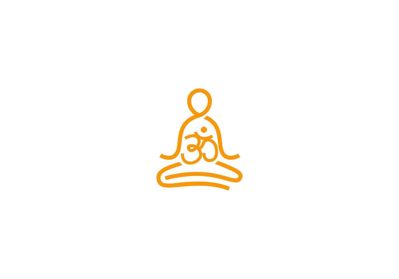 logo mensen meditatie, minimalistisch, modern, logo lijn, bewerkbare kleur vector