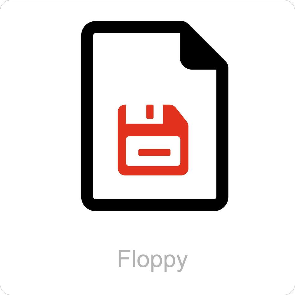 floppy en schijf icoon concept vector