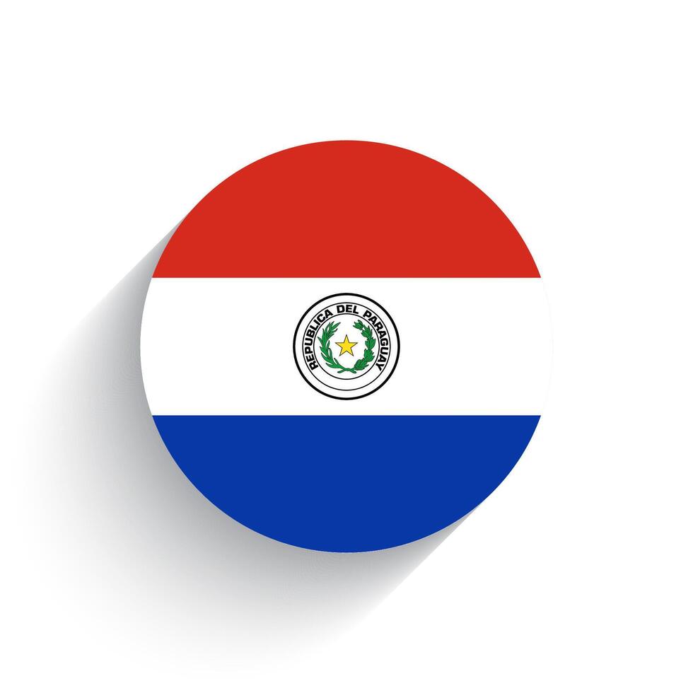 nationaal vlag van Paraguay icoon vector illustratie geïsoleerd Aan wit achtergrond.