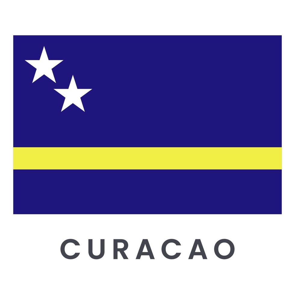 vector achtergrond van Curacao vlag geïsoleerd Aan wit achtergrond.