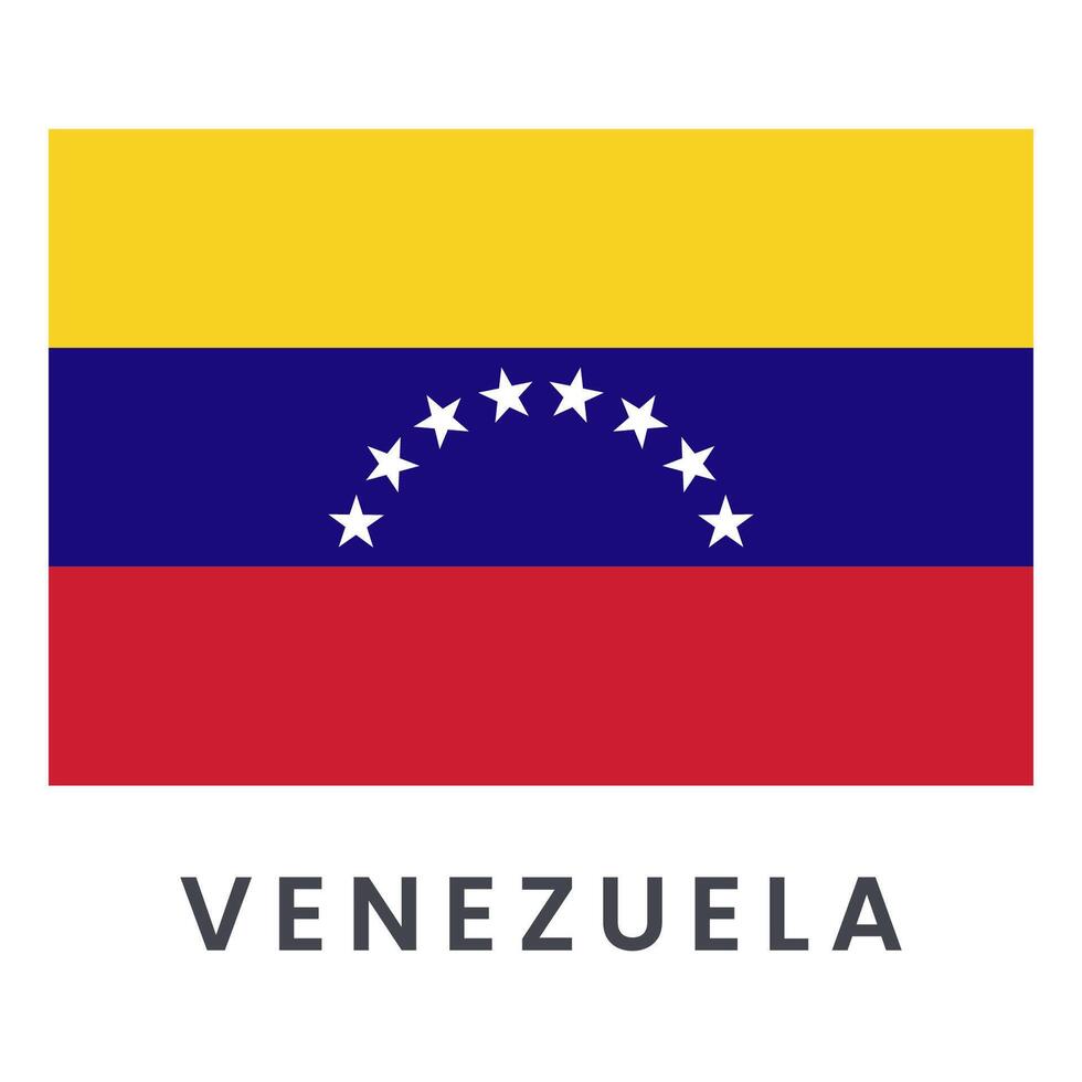 Venezuela vlag vector geïsoleerd Aan wit achtergrond.