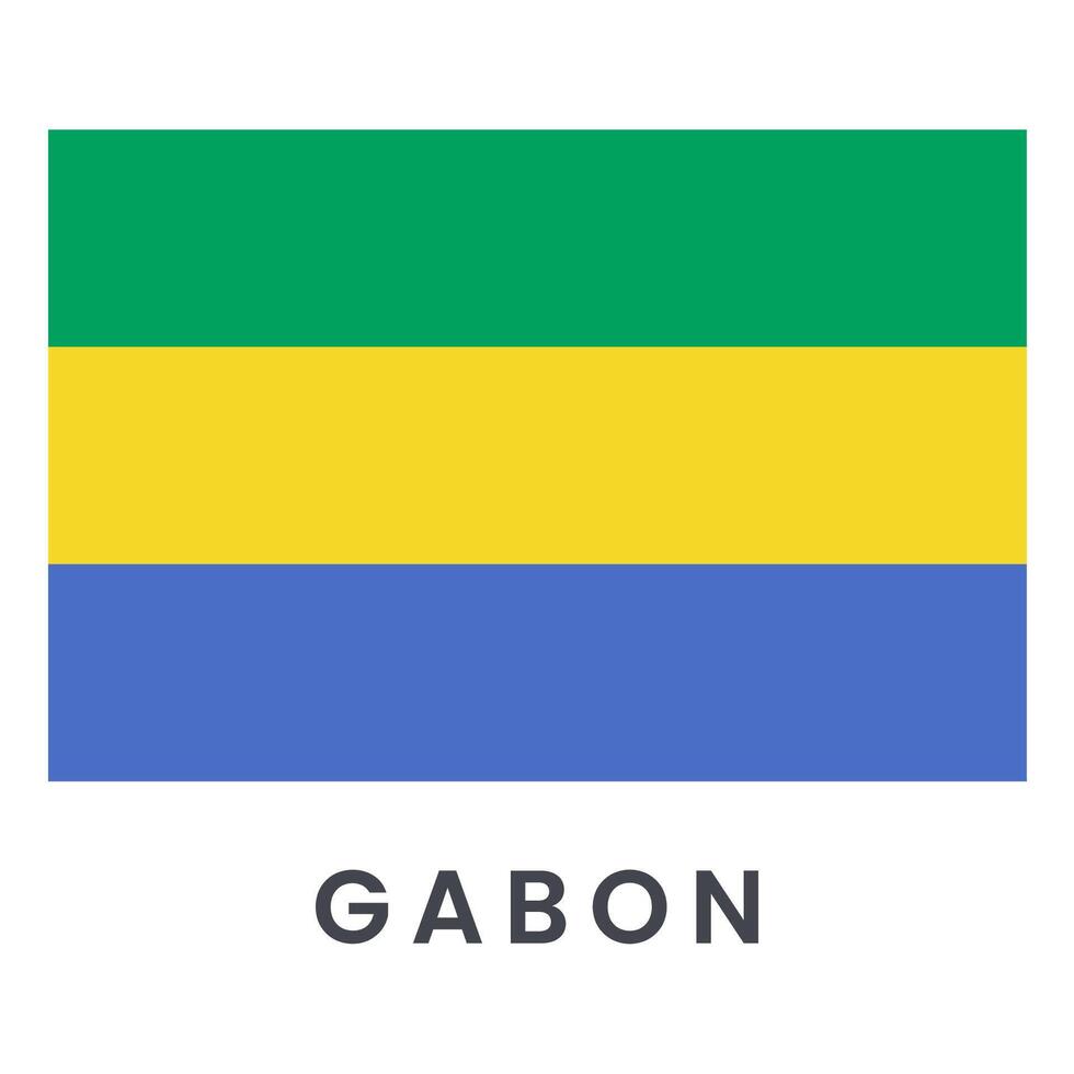 vector Gabon vlag geïsoleerd Aan wit achtergrond.