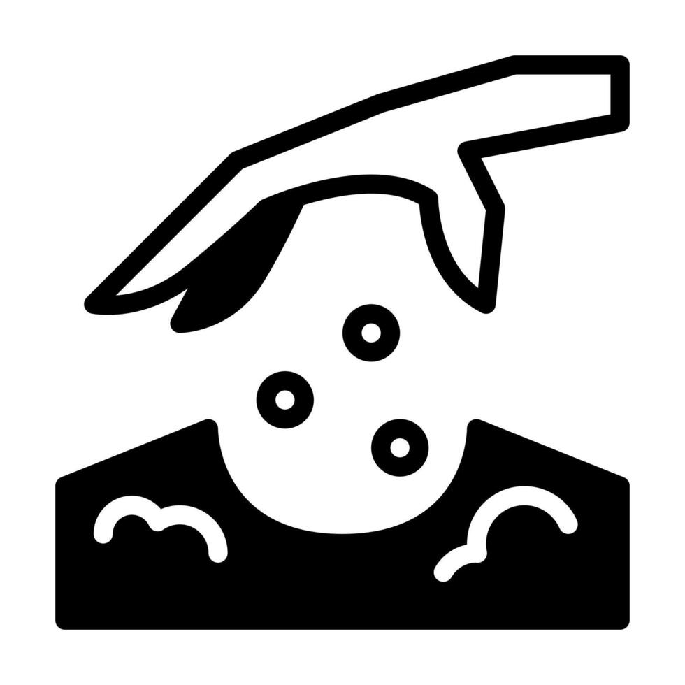 zaad glyph icoon vector