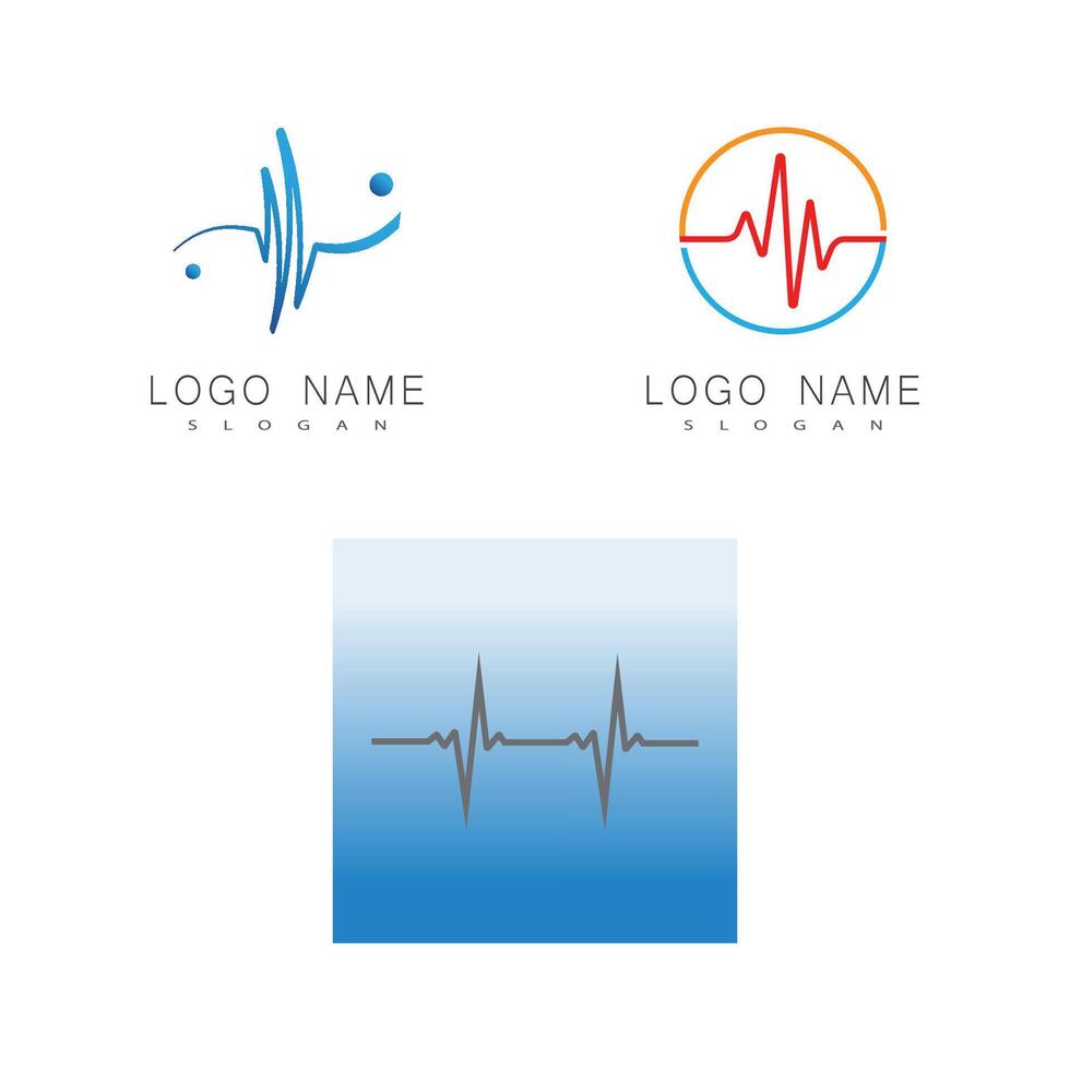 pulse lijn ilustration logo vector sjabloon