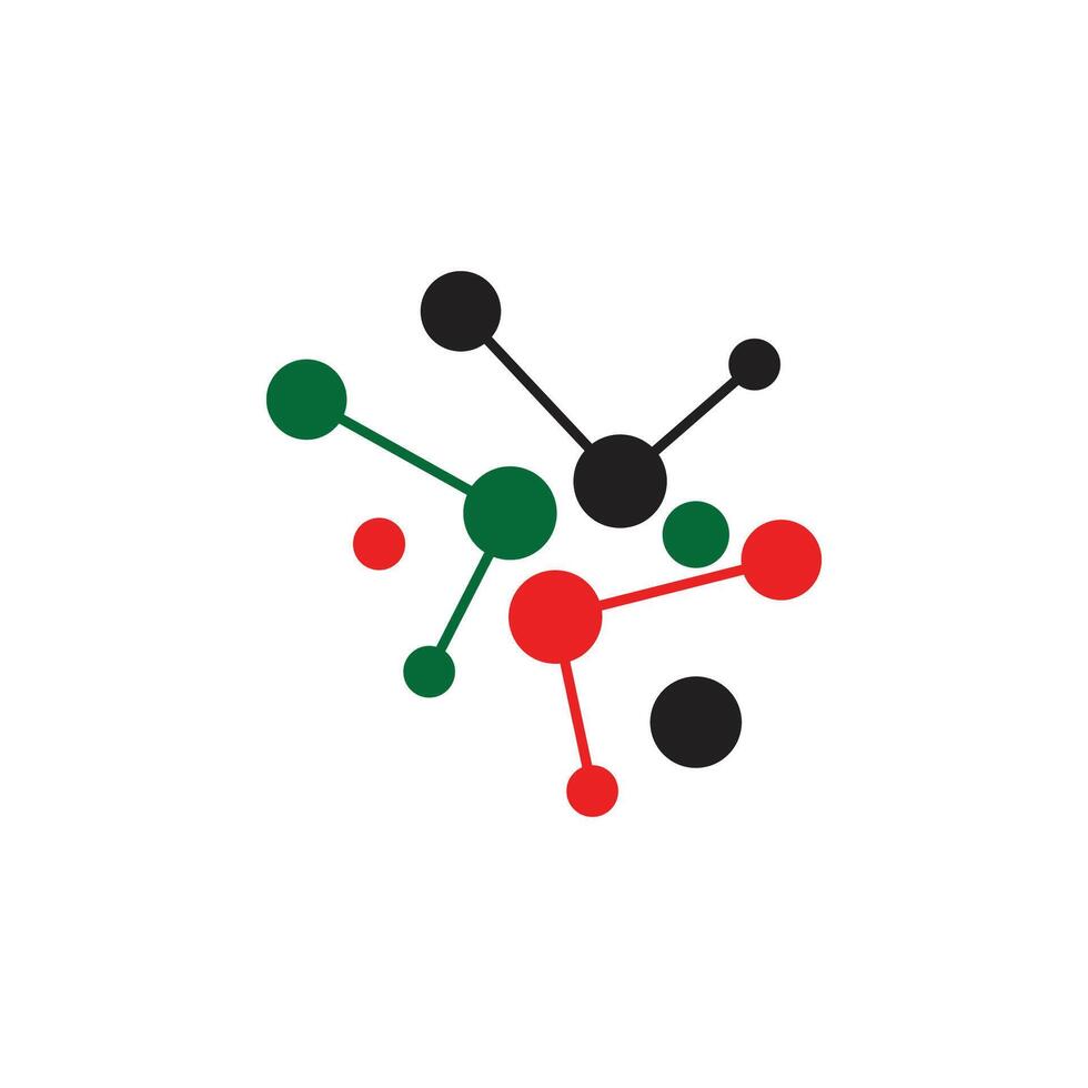 molecuul symbool embleemontwerp sjabloon vector illustratie