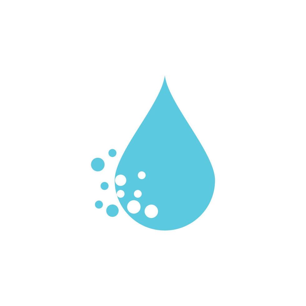 water laten vallen illustratie logo vector ontwerp