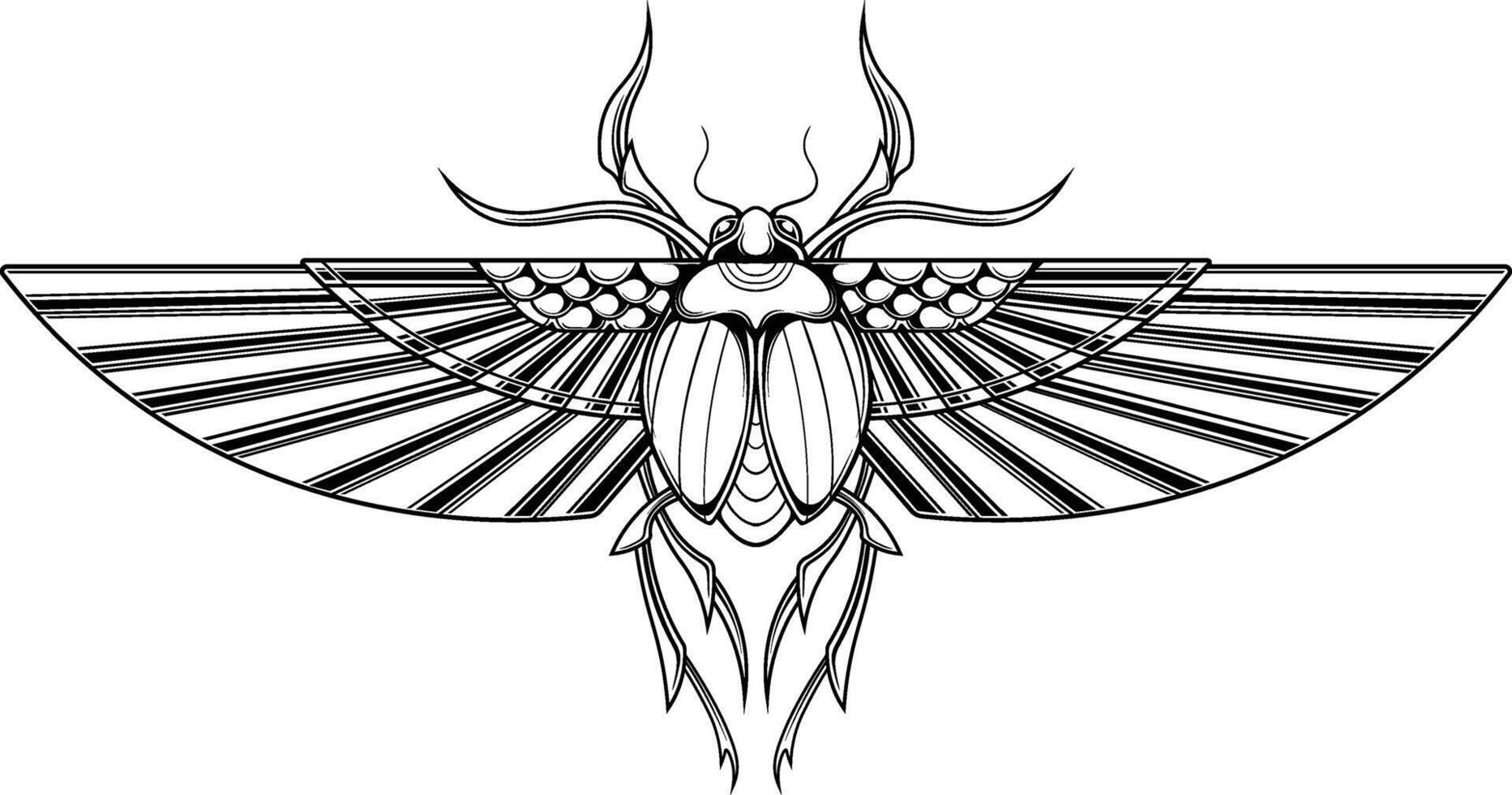 vector illustratie van kever scarabee Egypte