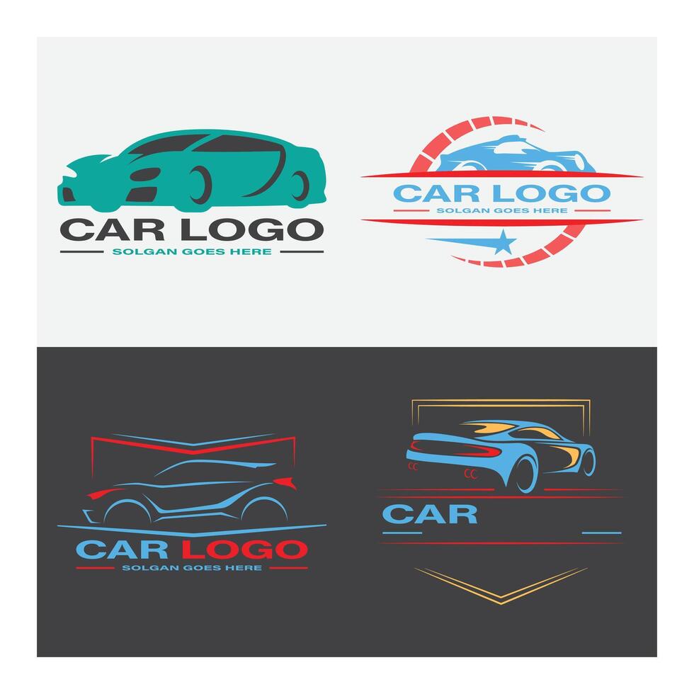 reeks van twaalf auto pictogrammen. automotive auto zorg logo sjabloon. auto logo's, auto pictogrammen, auto onderhoud, vector auto garage tekens, sport- auto