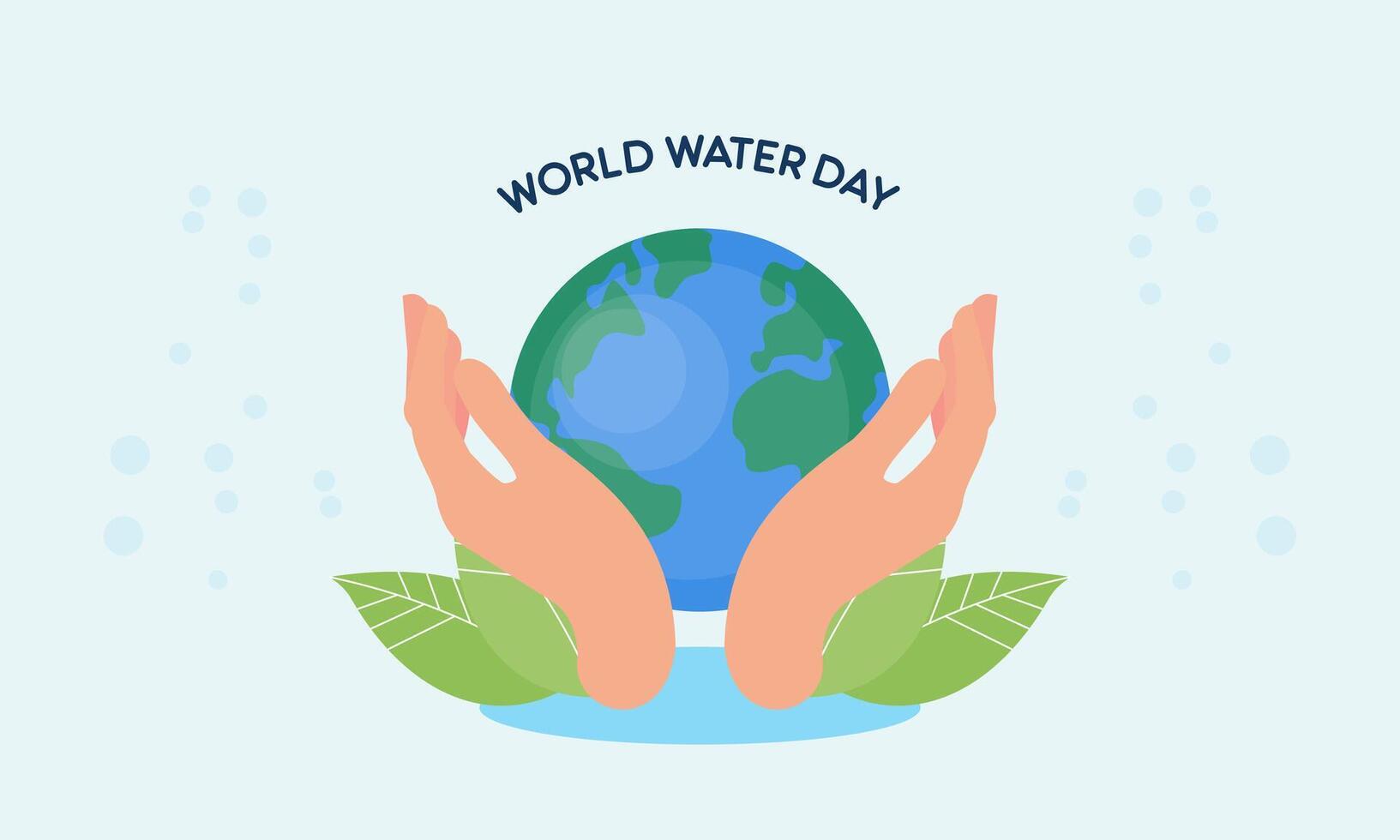 wereld water dag Bij 22 maart poster campagnes vector