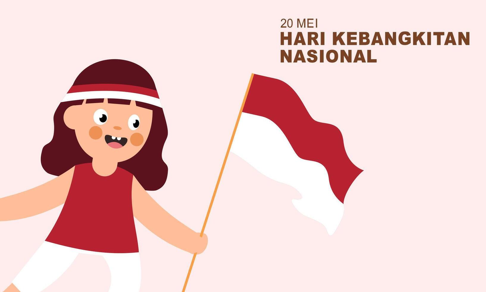 hari kebangkitan nasional 20 mei. vertaling mei 20, nationaal ontwaken dag van Indonesië vector