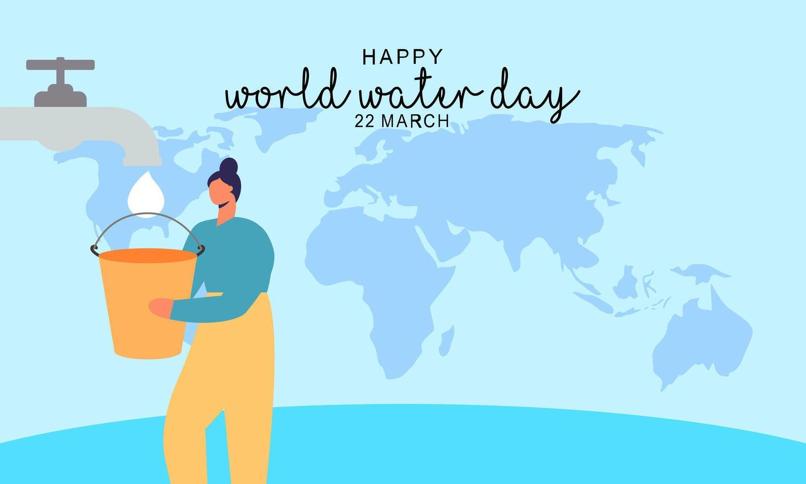 gelukkig Internationale water dag. vieren wereld water dag vector