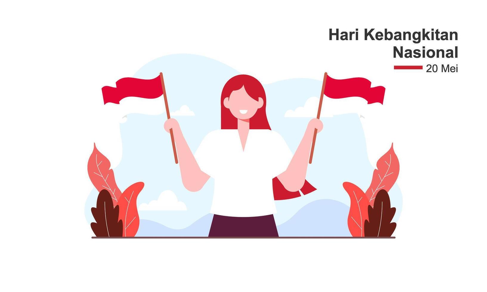 hari kebangkitan nasional 20 mei. vertaling mei 20, nationaal ontwaken dag van Indonesië vector