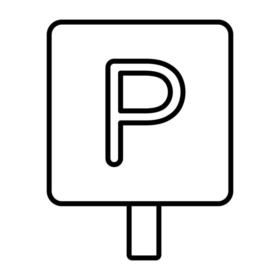 een premie downloaden icoon van parkeren bord vector