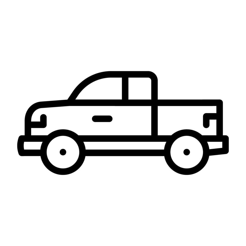 vector ontwerp van oppakken vrachtwagen, bewerkbare icoon