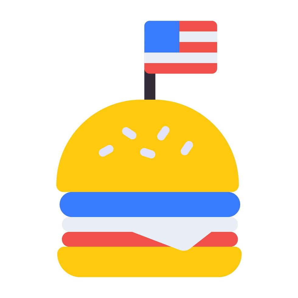 een lekker icoon van hamburger, snel voedsel vector